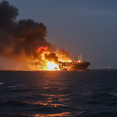 Rescuers evacuate sailors from the tanker