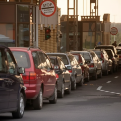 New Year Queues at the Border