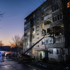 Удар БПЛА по многоэтажке