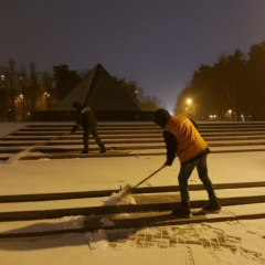 Киев очищает улицы от снега