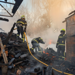 Fire at an estate in Kyiv