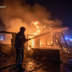 Пожежа в житлових будинках Харківщини