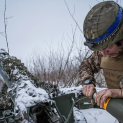 Ukrainian forces in Myrnohrad