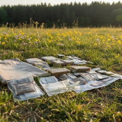 Ukrainian soldier tests military ration