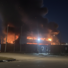 Пожар на заводе дронов