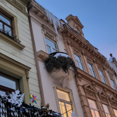 Lviv, icicles falling on the streets