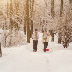 Heavy frost and snowfall on January 16