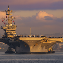 US aircraft carrier en route