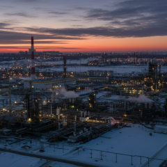 График статистики Российской нефтегазовой отрасли за 2025 год