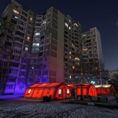 Cold buildings in Kyiv