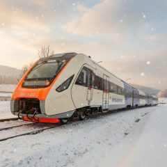 Ukrzaliznytsia train to the Carpathians