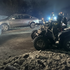 Quad bike collision with minibus
