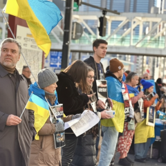 Ukrainian unity chains in Argentina and Japan