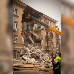 Тіло загиблого через атаку дронів