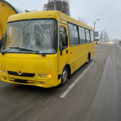 Accident in Obukhiv: bus and pedestrian
