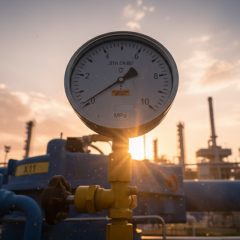 Damaged gas pipeline in Kramatorsk district