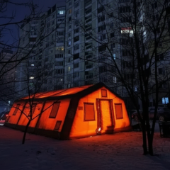 Building without heating in the frost