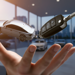 Новый автомобиль с роскошным интерьером