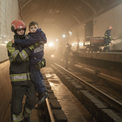 Эвакуация пассажиров из метро в Киеве