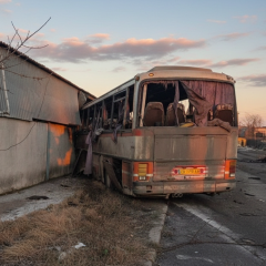 Безпілотник влучив у автобус на Дніпропетровщині