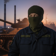 Mechanic driver saves burning tank T-80