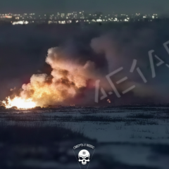 Drone strike on TOS-1A 'Solntsepek'