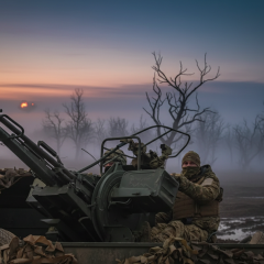 Drones in the sky over Ukraine