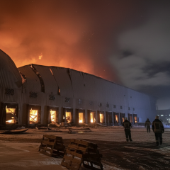 Attack on the Roshen warehouse in Ukraine