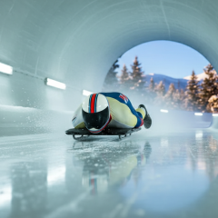 British skeleton athletes without aerodynamic helmets