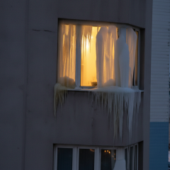 Houses damaged by shelling in Kyiv