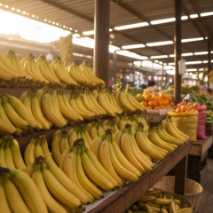 Bananas with pesticides and spiders