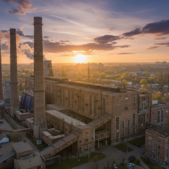 Old thermal power plant in Eastern Europe