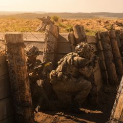 Ukrainian operators destroying NATO equipment during training
