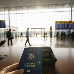 Украинцы за границей с паспортом