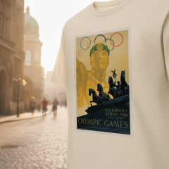 T-shirt with poster of 1936 Olympics