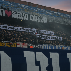 Fan stand in Zagreb