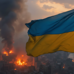 Зображення зображує взуття військових на фоні економічної діаграми