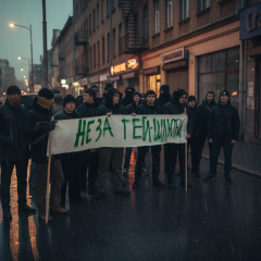 Provocation near Textilnyk Palace in Rivne