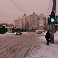 Скользко на дорогах Киевщины: гололедица