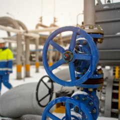 Закачка газа в хранилище в Украине
