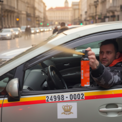 Taxi driver attacks pregnant Ukrainian woman