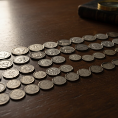 Third Reich coins and Mussolini book