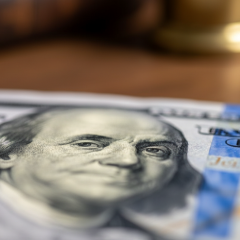 Image of dollar exchange rate chart on stock exchange