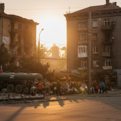 Порожній місто на окупованій території