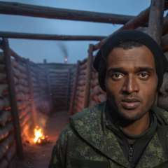 Российская военная бригада берет в плен колумбийского мигранта
