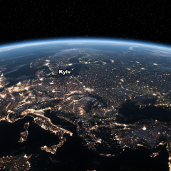 Kyiv under attack: video from ISS