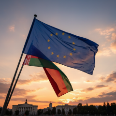 Флаг Білорусі з додатковом інформацією