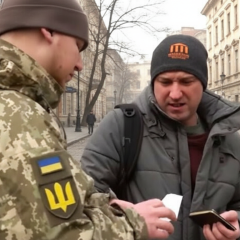 Document checks by the military on the street