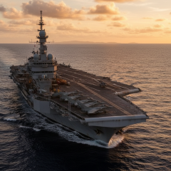 France drone near nuclear aircraft carrier