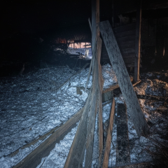 Drone strike on Novhorod-Siverskyi